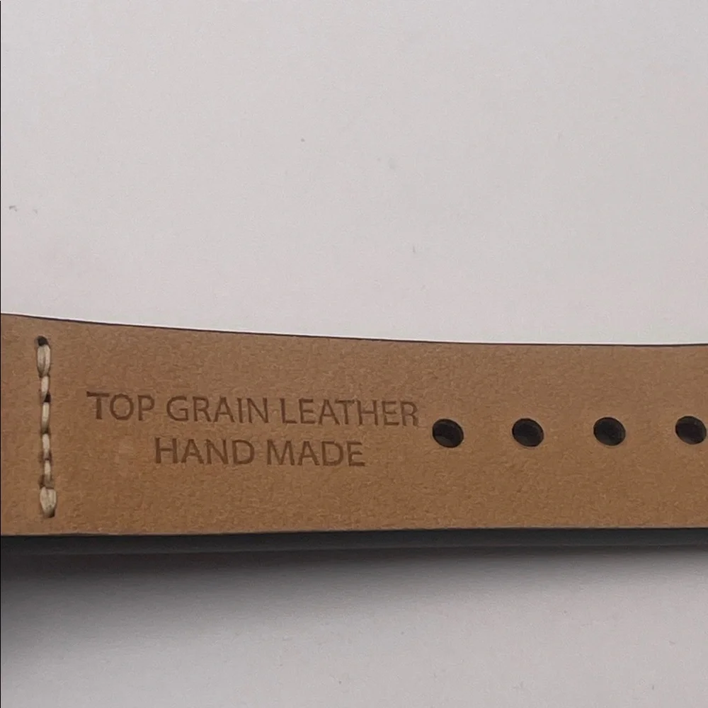 FMDG Brown and Black Watch with Leather Strap - new battery / new strap